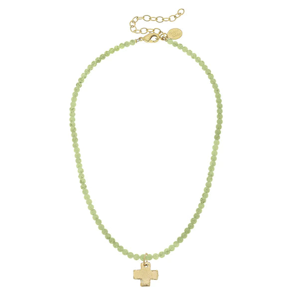 Susan Shaw Alys Cross Necklace (Multiple Color Choices!)