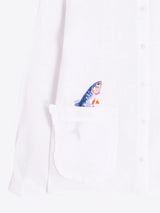 White Blouse with Fish Detailing