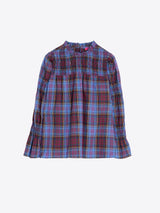 Vilagallo Blue and Pink Plaid Blouse