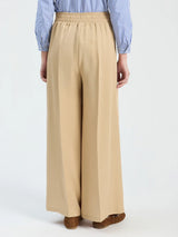 Vilagallo Khaki Palazzo Pants