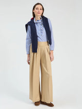Vilagallo Khaki Palazzo Pants