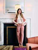 Brooks Avenue Willow Sherpa Vest in Farmhouse Pink