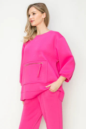 Fredericka Top in Fuchsia