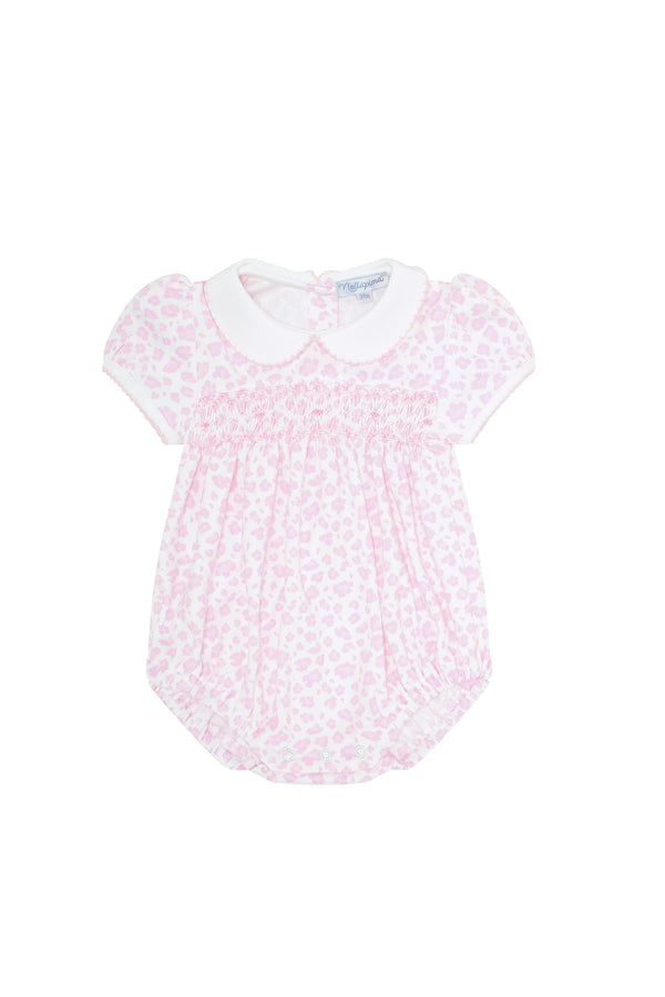 Nellapima Pink Cheetah Print Smocked Bubble