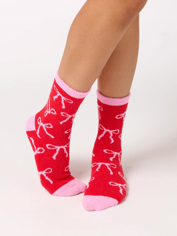 Bow Socks in Red