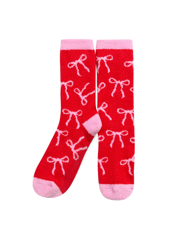 Bow Socks in Red
