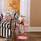 Mackenzie Childs Halloween Fergal Violet Check Cauldron