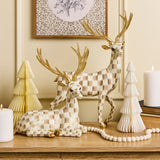 Mackenzie Childs Mocha Check Resting Deer