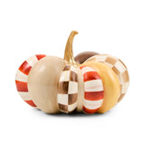 Mackenzie Childs Harvest Glow Patchwork Medium Pumpkin