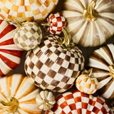 Mackenzie Childs Chocolate Check Medium Pumpkin