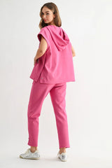JOH Felix Stretch Crepe Knit Pant in Pink