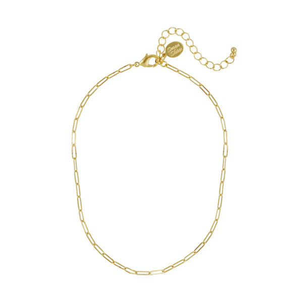 Susan Shaw Gold Small Paperclip Chain Necklace