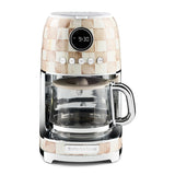 Mackenzie Childs Mocha Check Drip Coffee Maker