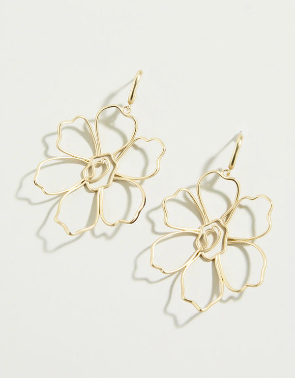 Granny Flower Earrings in Gold