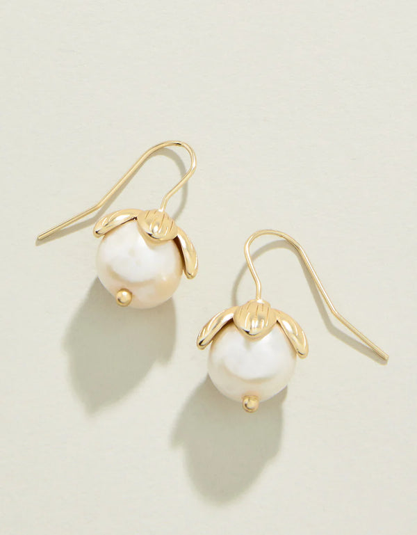 Bauble Drop Earrings in Pearl White