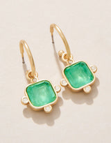 Convertible Hoop Earrings in Ocean Green