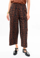 Brown and Black Barrel Pant