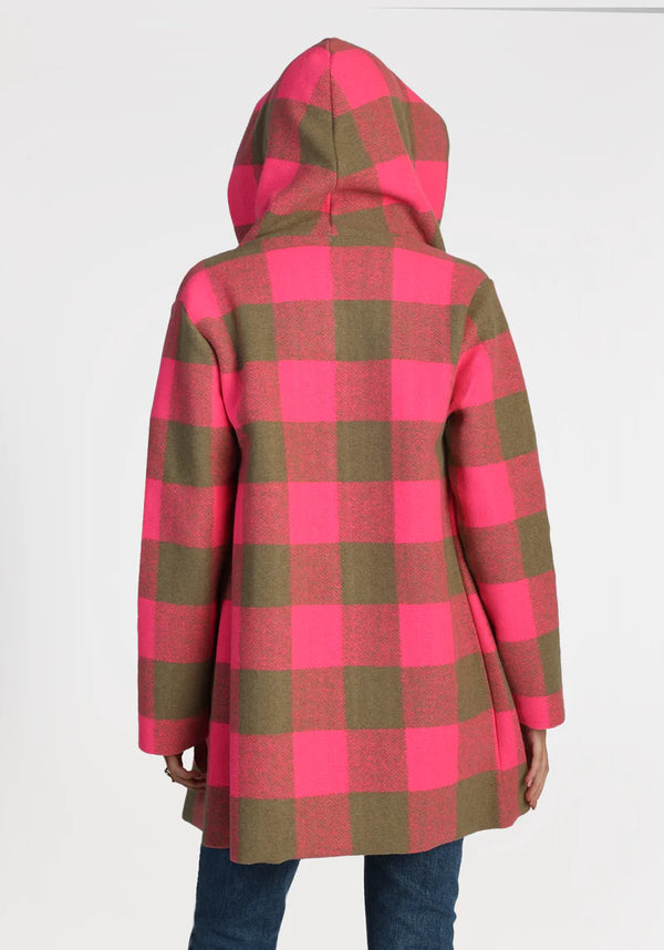 Dylan Carey Check Hood Coat