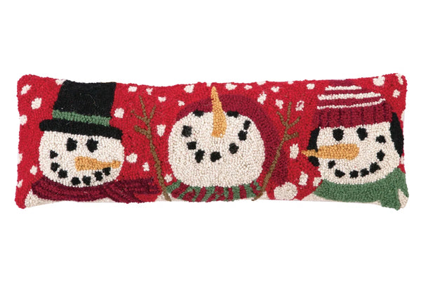 3 Snowmen Hook Pillow