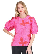Flutter Bloom Short Sleeve Blouse