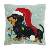 Christmas Dachshund Pillow
