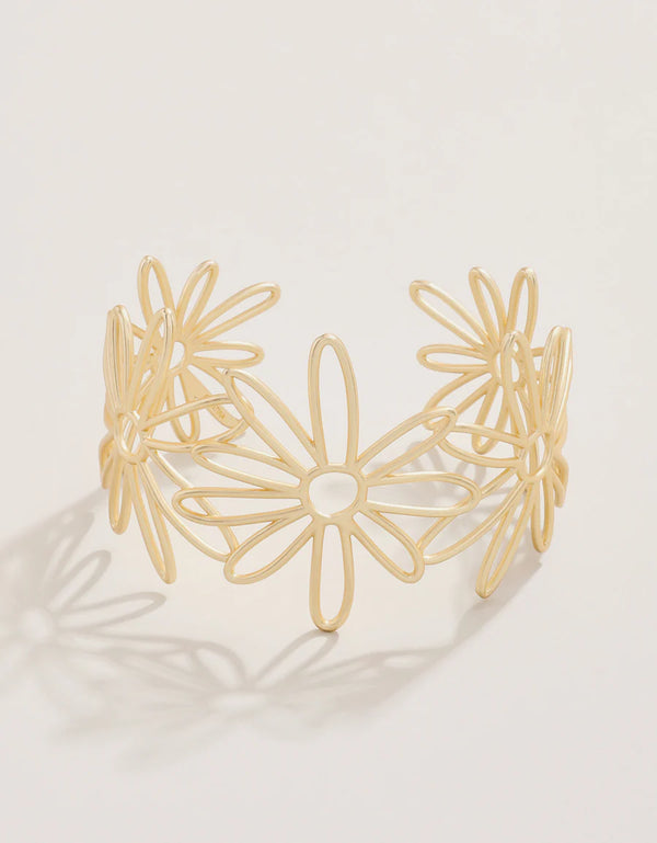 Happy Daisy Cuff in Gold