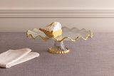 Gold Ruffled Cake Stand