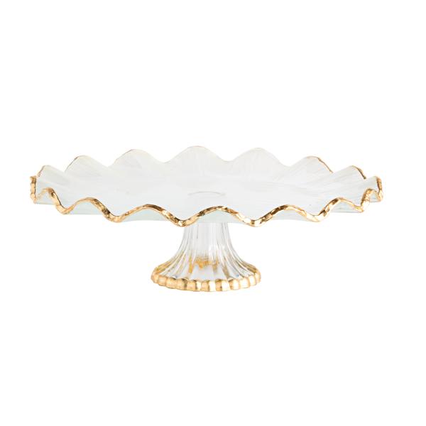 Gold Ruffled Cake Stand
