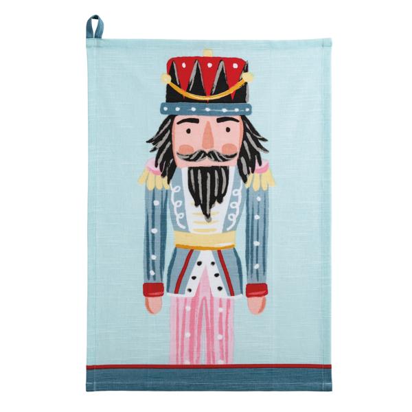 Blue Christmas Nutcracker Towel