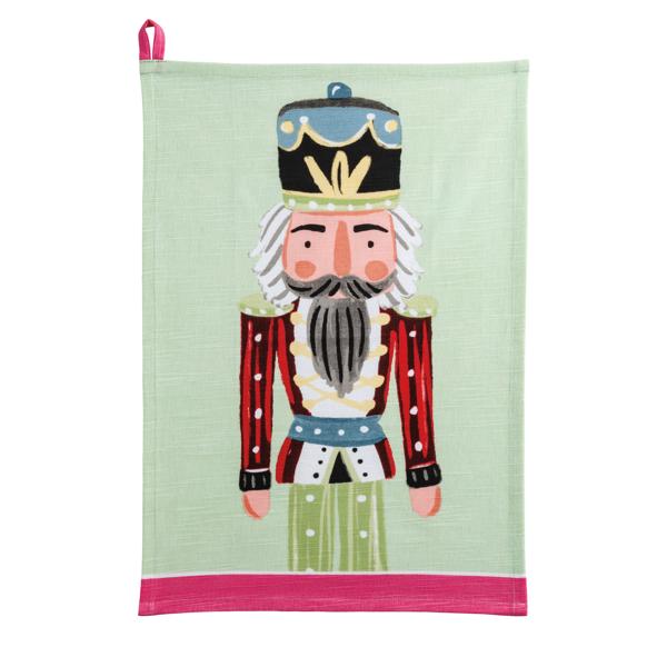 Green Christmas Nutcracker Towel