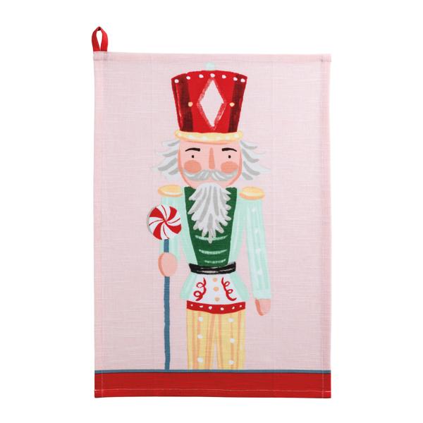Pink Christmas Nutcracker Towel