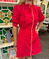 Alden Adair Audrey Dress in Poppy Pink