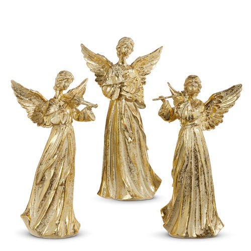 14" Gold Angel with Instrument (3 Style Options)