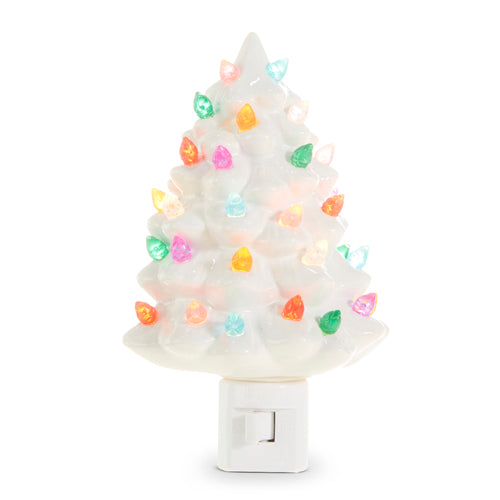 Vintage White Tree Night Light - 6"