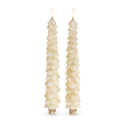 Ivory Tree Taper Candles