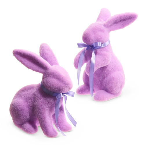 8.75" Flocked Bunny (Choose Color AND Style!)