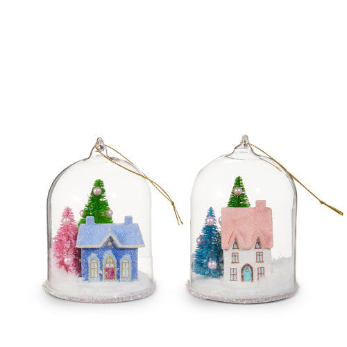 Jolly House Cloche Ornament (Two Style Options)