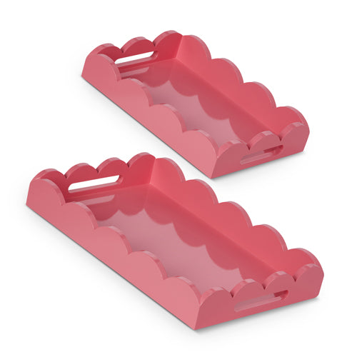 Pink Scalloped Tray (Two Size Options)