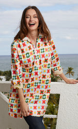 Dizzy Lizzy Dress - Vail Tunic in Colorful Geometric