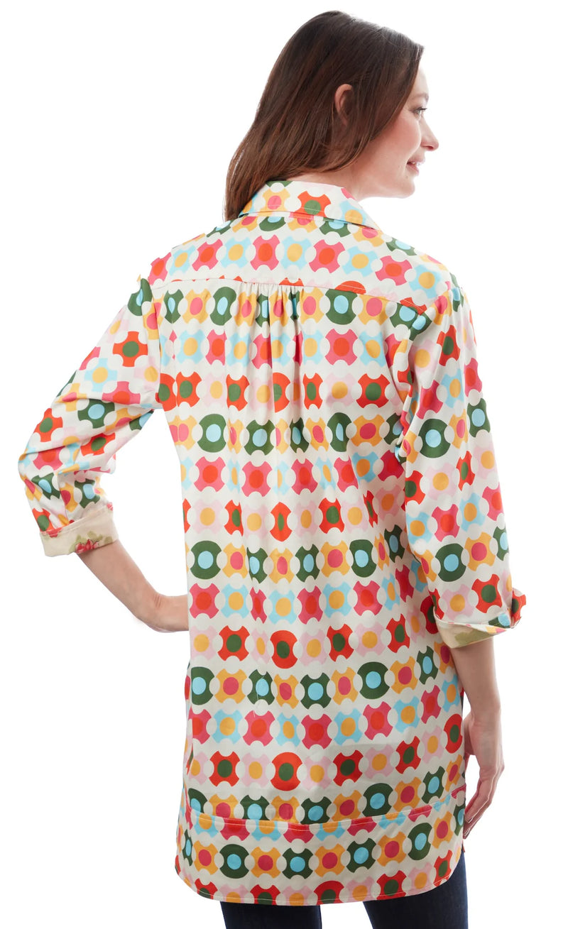 Dizzy Lizzy Dress - Vail Tunic in Colorful Geometric