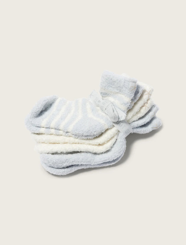 Barefoot Dreams Infant Socks in Blue (Set of 3)