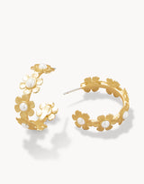 Spartina Primrose Hoop Earrings in Pearl