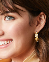 Spartina Primrose Hoop Earrings in Pearl