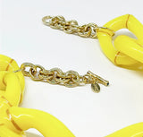 Parker Kennedy - "The Michelle" Bamboo Link Necklace - Yellow or Pink Option