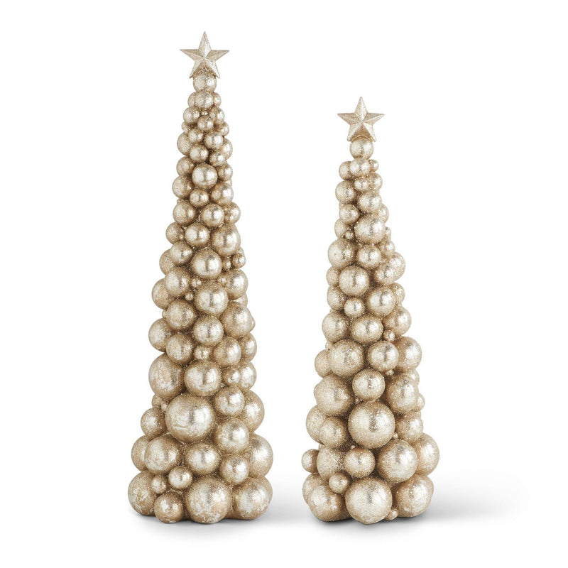 Gold Christmas Ball Trees (Two Size Options)