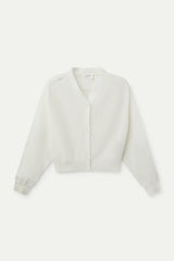 White Fine Knit Jacket