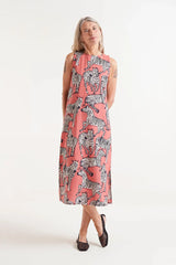 Safari Print Midi Dress