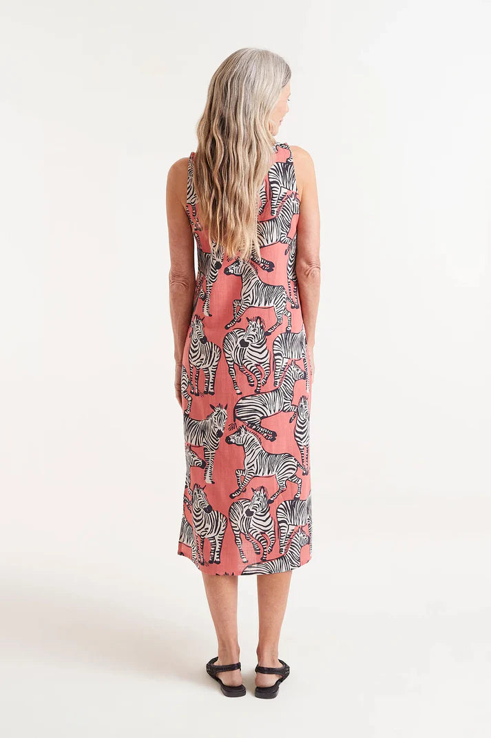 Safari Print Midi Dress