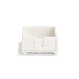 White Faux Bamboo Cocktail Napkin Holder