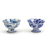 Two's Company Scalloped Edge Footed Bowl (Two Style Options!)